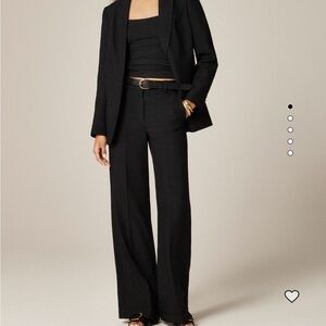 J. Crew Black Women's cuffed wide leg trousers